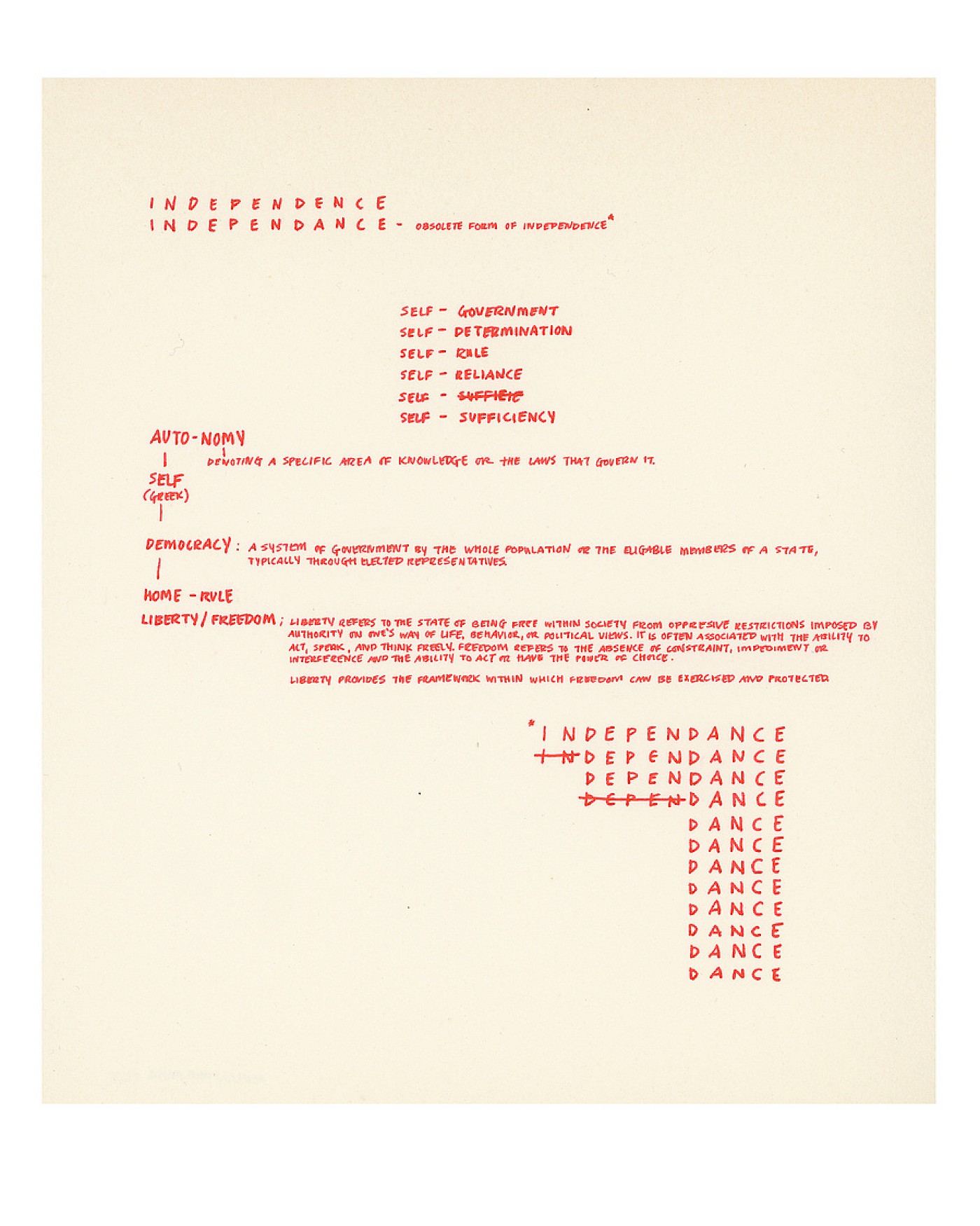 2023 Declaration of Dependence; Drafts and Depictions